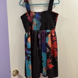 Tank top super cute dress. Ribbed top. Such pretty colors. EUC. Size 2x